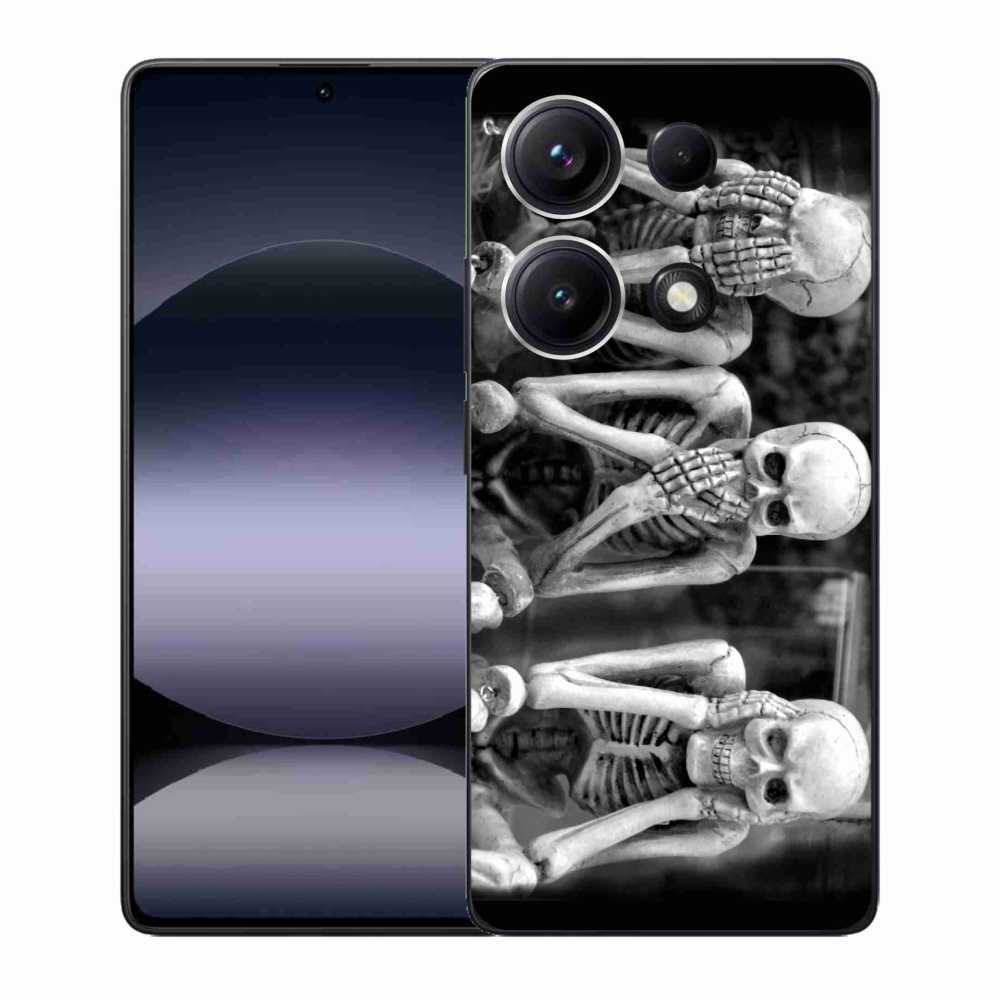 Gél borító mmCase a Xiaomi Redmi Note 14S-hez - csontvázak