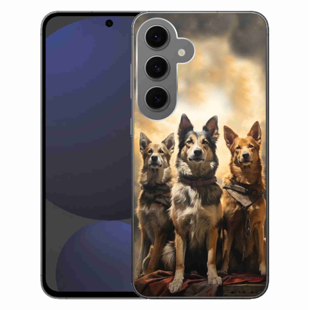 Zselés borítás mmCase Samsung Galaxy S24 FE - három kutya
