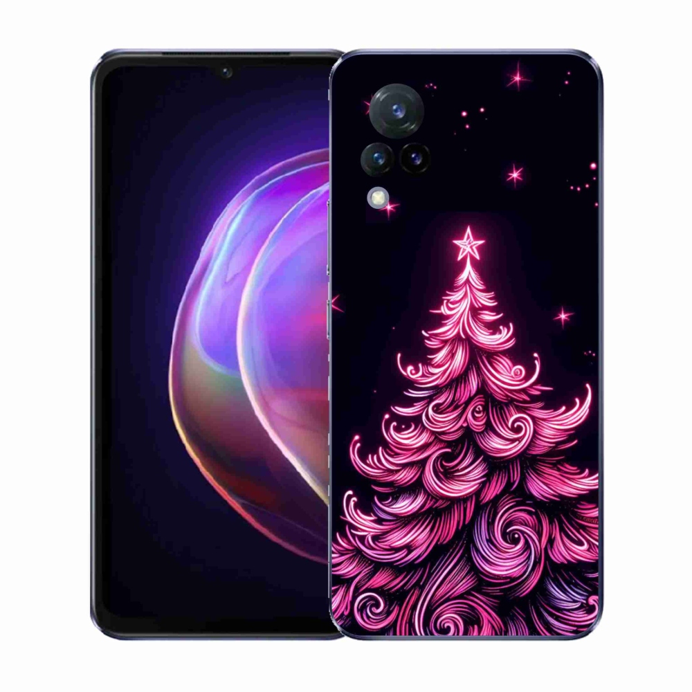Gél borítás mmCase a Vivo V21 4G/5G - neon karácsonyfa 2