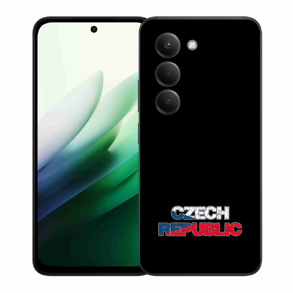 Gél borítás mmCase a Xiaomi Redmi 15 5G - Csehország fekete háttérrel