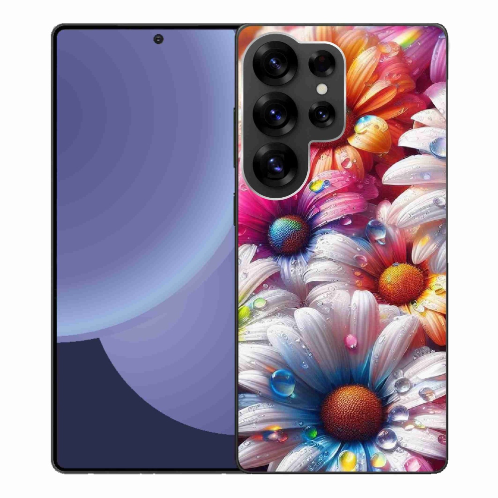 Gél védőhuzat mmCase Samsung Galaxy S25 Ultra készülékhez - színes margaréták