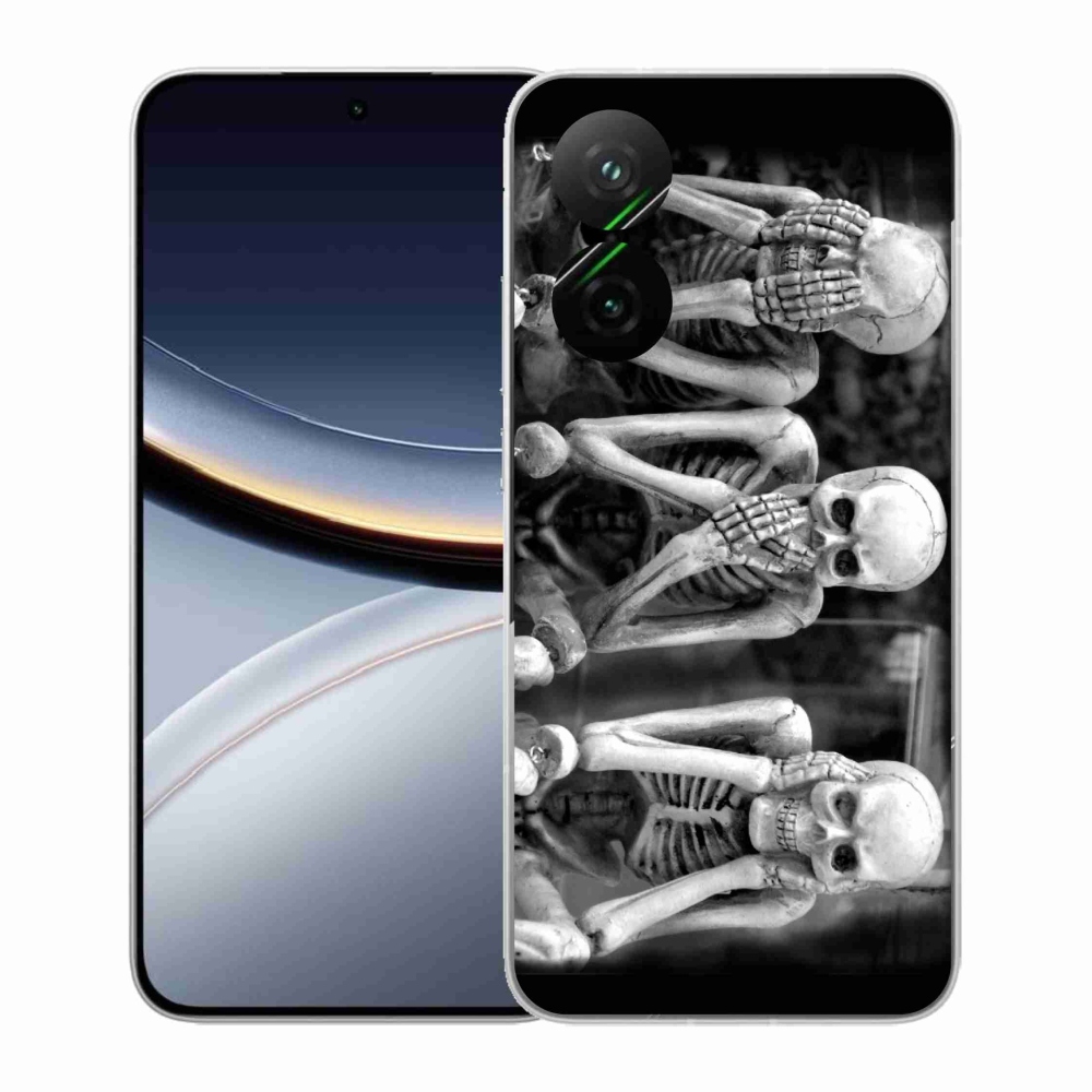 Gél borító mmCase a Xiaomi Poco F7 5G számára - csontvázak