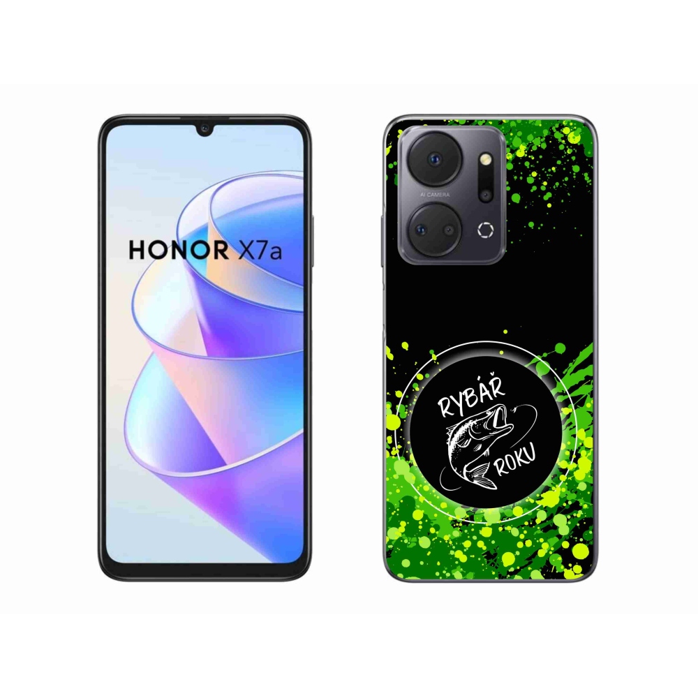 Gél borító mmCase a Honor X7a számára - az év horgásza fekete háttérrel