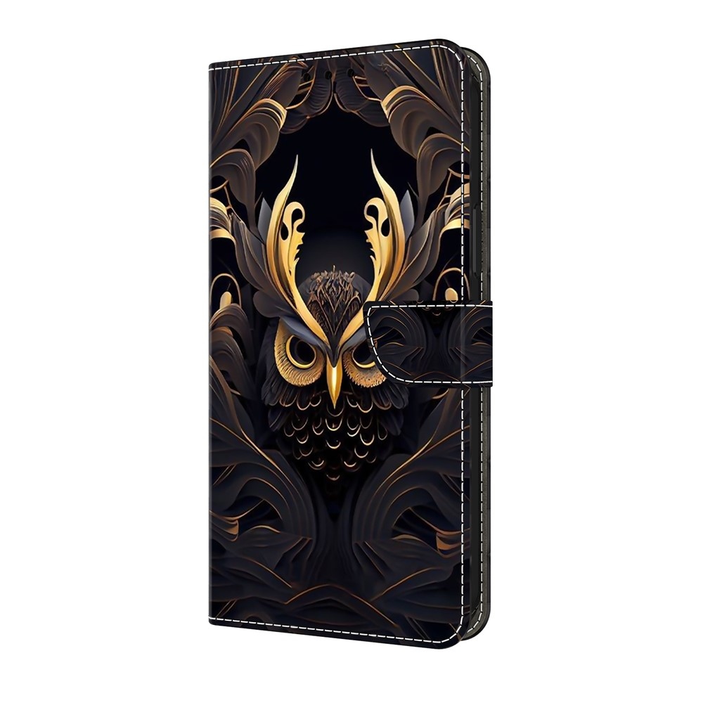 Sima könyv tok Samsung Galaxy A07 4G - arany bagoly