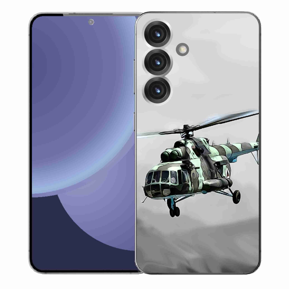 Zselés borítás mmCase Samsung Galaxy S25+ - katonai helikopterhez