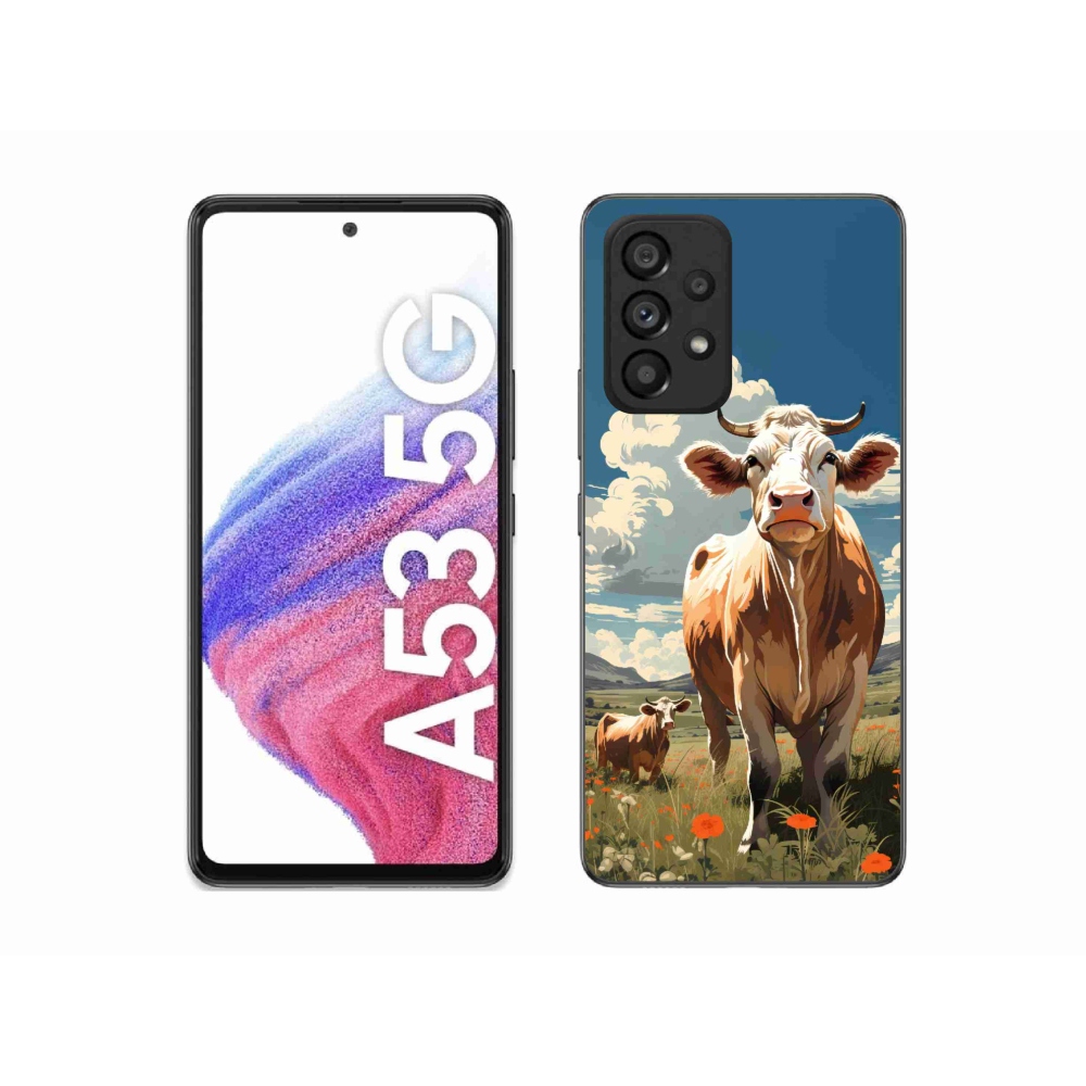 Zselés borítás mmCase Samsung Galaxy A53 5G - tehenek a réten