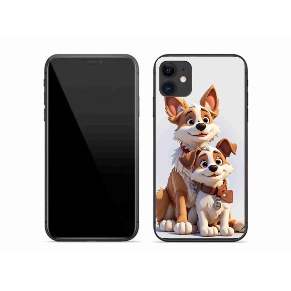 Zselés borítás mmCase iPhone 11 készülékhez - kutyák rajzolása
