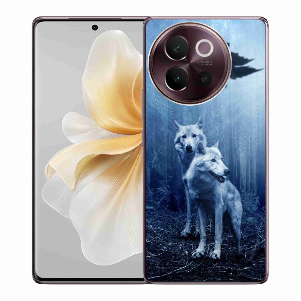 Gél borítás mmCase a Vivo V40 Lite 5G-hez - farkasok az erdőben