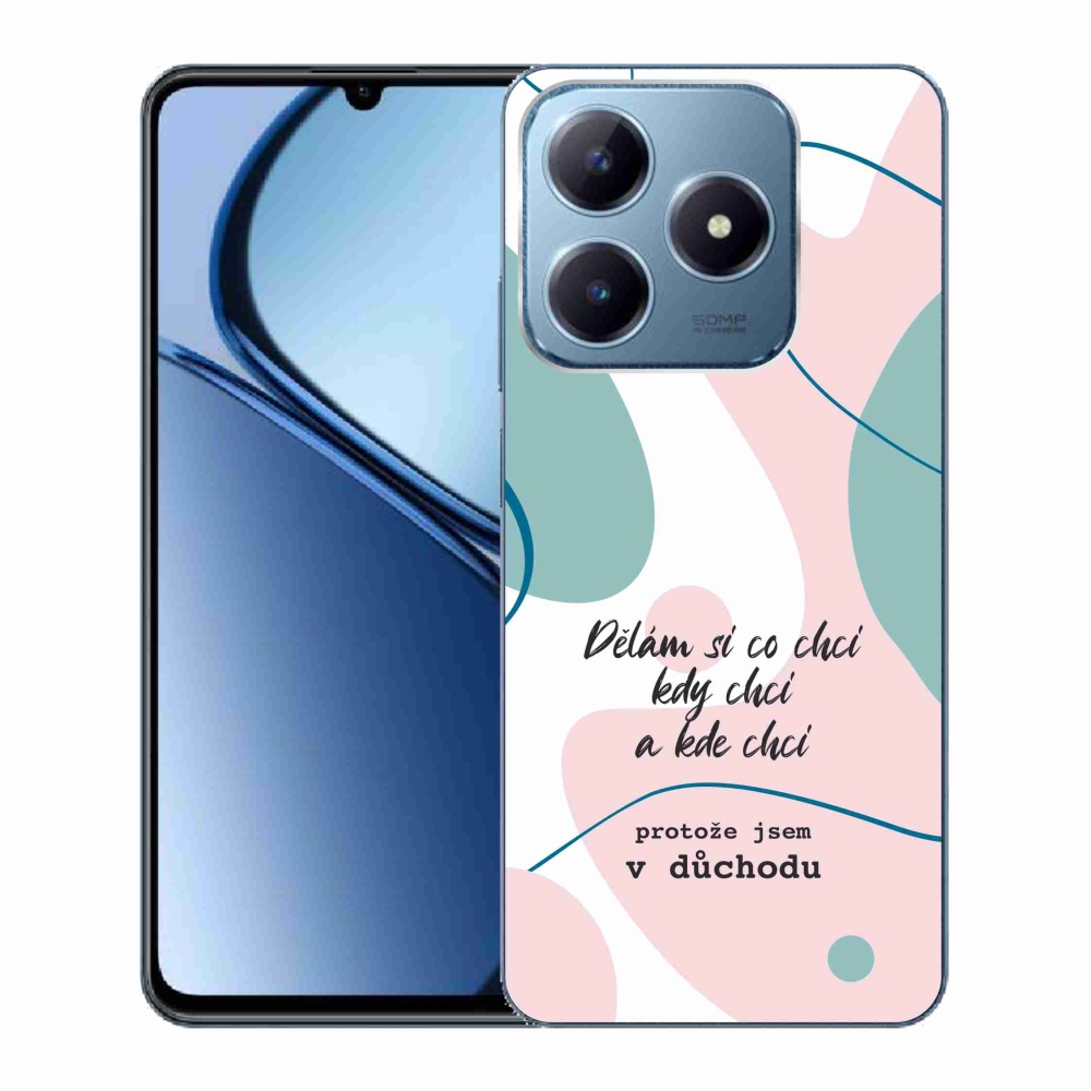 Gél borító mmCase a Realme C63 készülékhez - vicces szöveg 10 fehér háttér