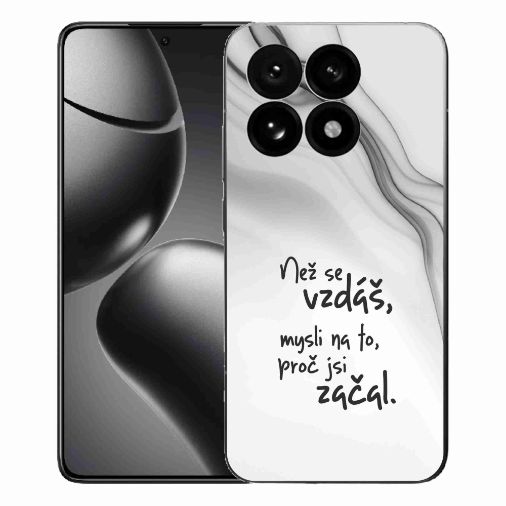 Gél borítás mmCase a Xiaomi 15T-hez - idézet 2 fehér háttér