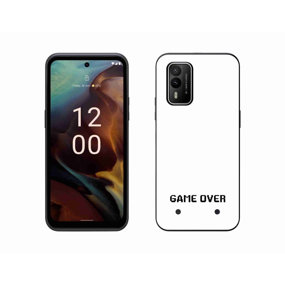 Zselés borítás mmCase a Nokia XR21 készülékhez - játék fehér háttéren