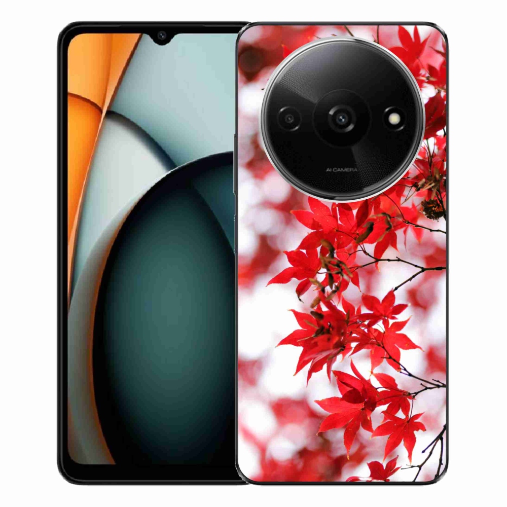 Gél borítás mmCase a Xiaomi Redmi A3-hoz - piros levelek