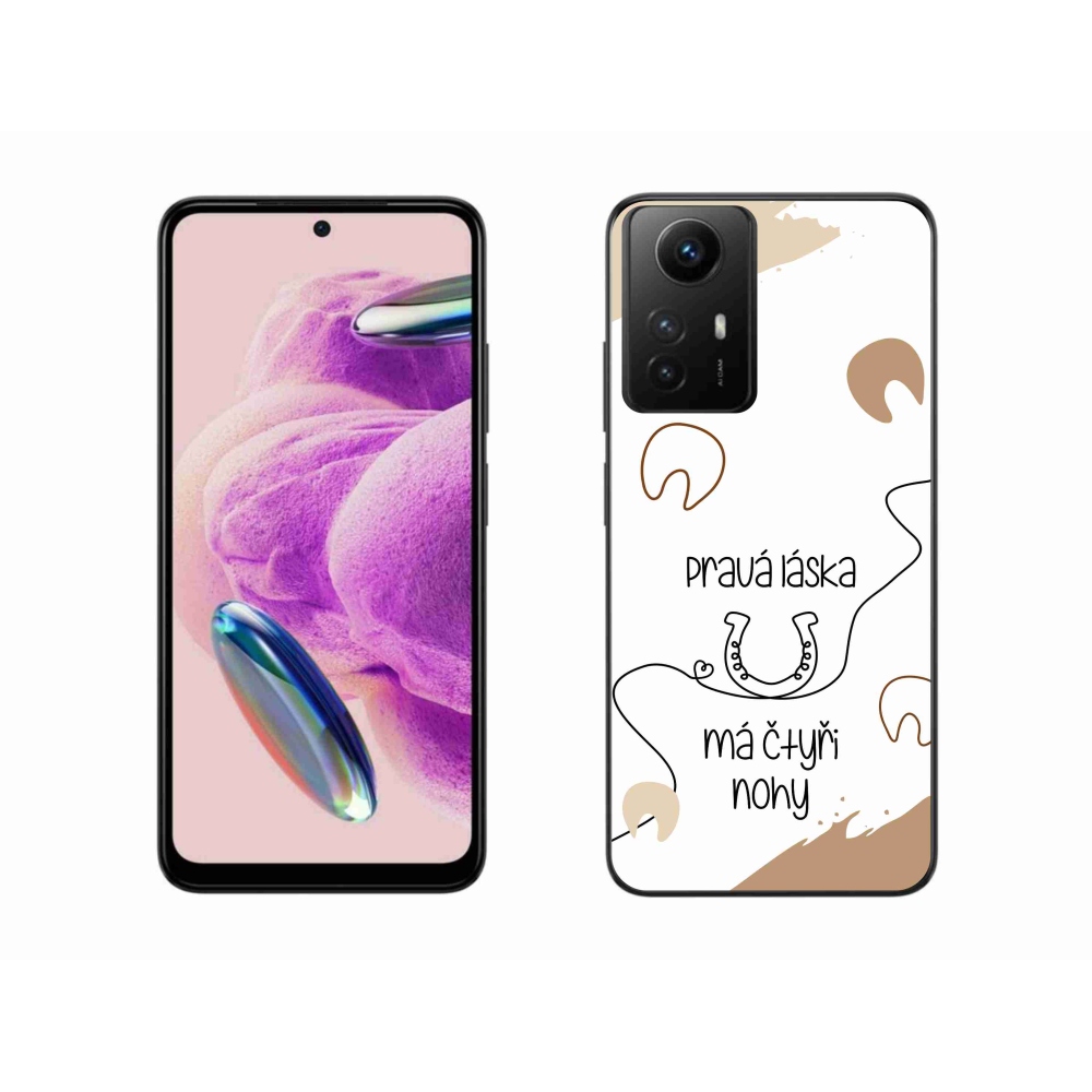 Gél borító mmCase a Xiaomi Redmi Note 12S-hez - ló motívum fehér háttérrel
