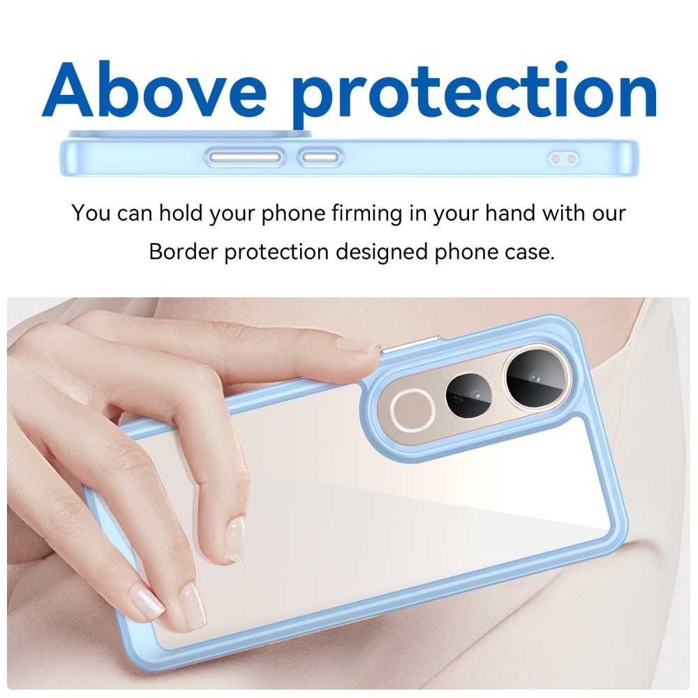 Gél tok fix hátlappal a Vivo V50 Lite 4G/5G készülékhez - kék