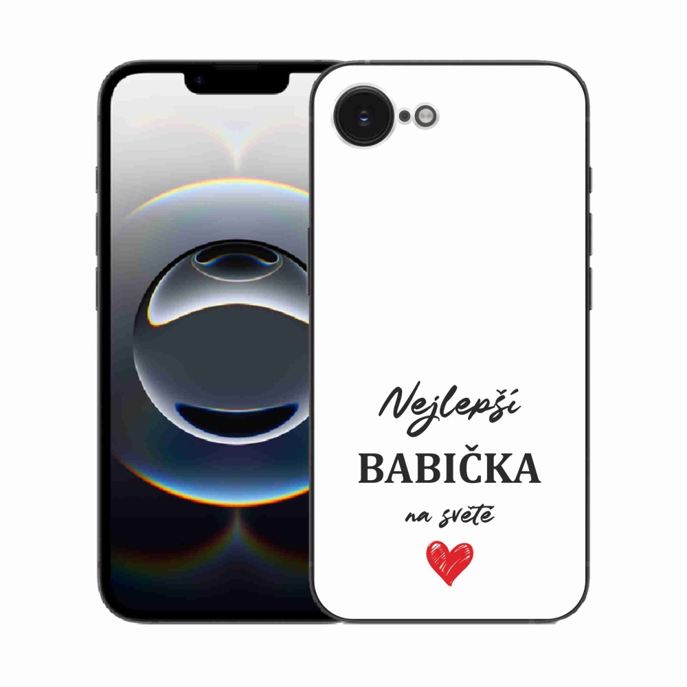 Gél borítás mmCase iPhone 16e készülékhez - Best Grandma 1 fehér háttér