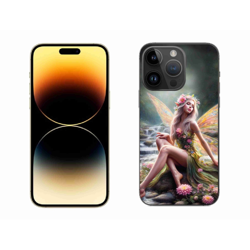 Zselés borítás mmCase iPhone 14 Pro Max készülékhez - pillangó nő 1