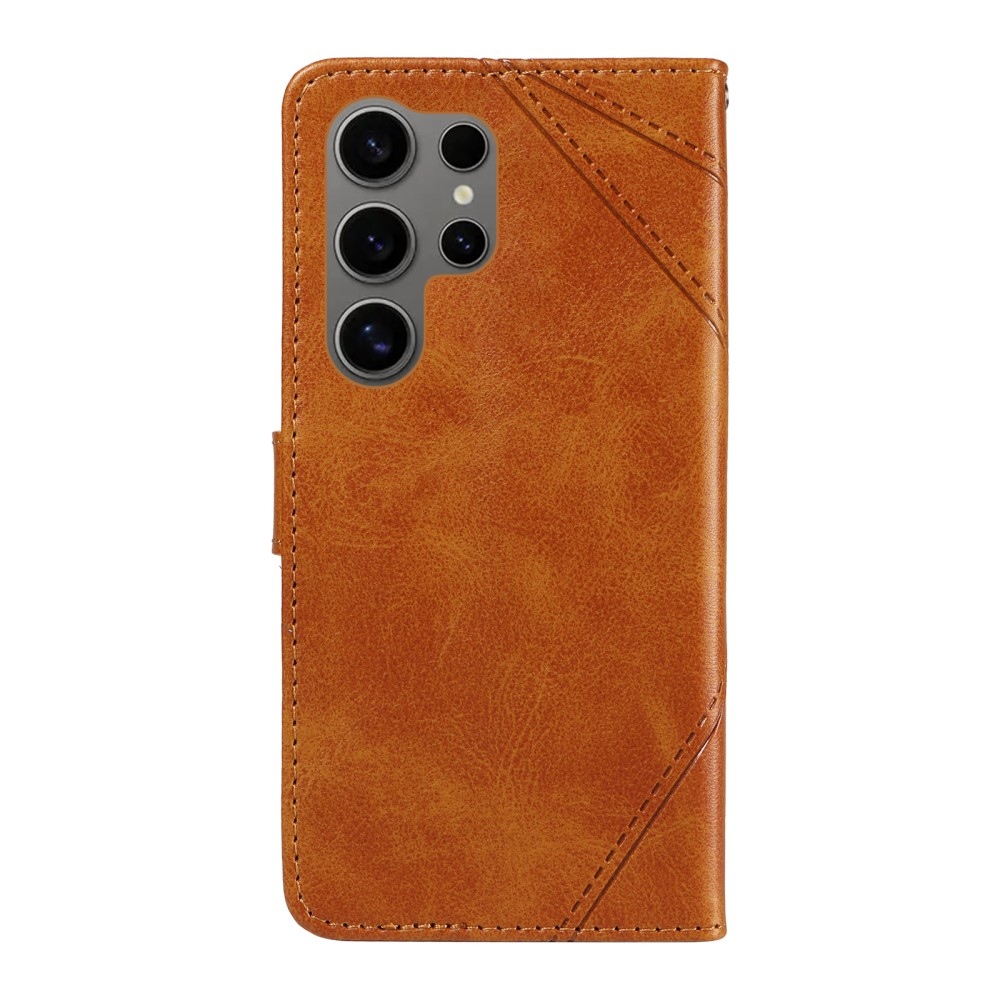 Vonalak könyv tok Samsung Galaxy S25 Ultra - sárga