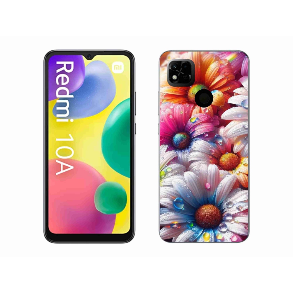 Gél borítás mmCase a Xiaomi Redmi 10A számára - színes százszorszépek