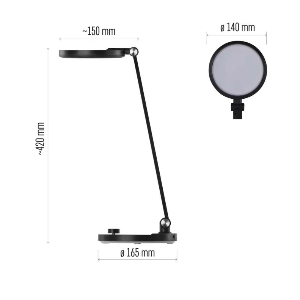 LED asztali lámpa CHARLES - fekete