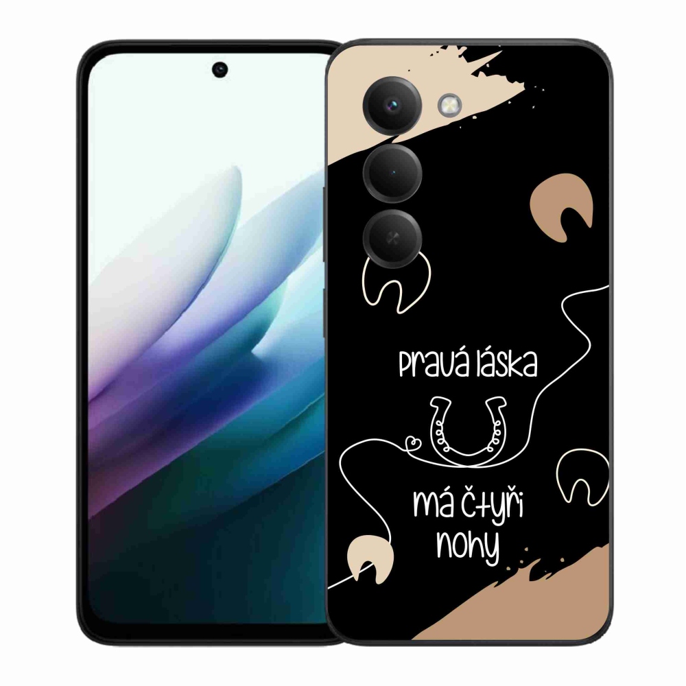 Gél borítás mmCase a Xiaomi Redmi 15 4G/5G (171mm) - ló motívum fekete háttérrel