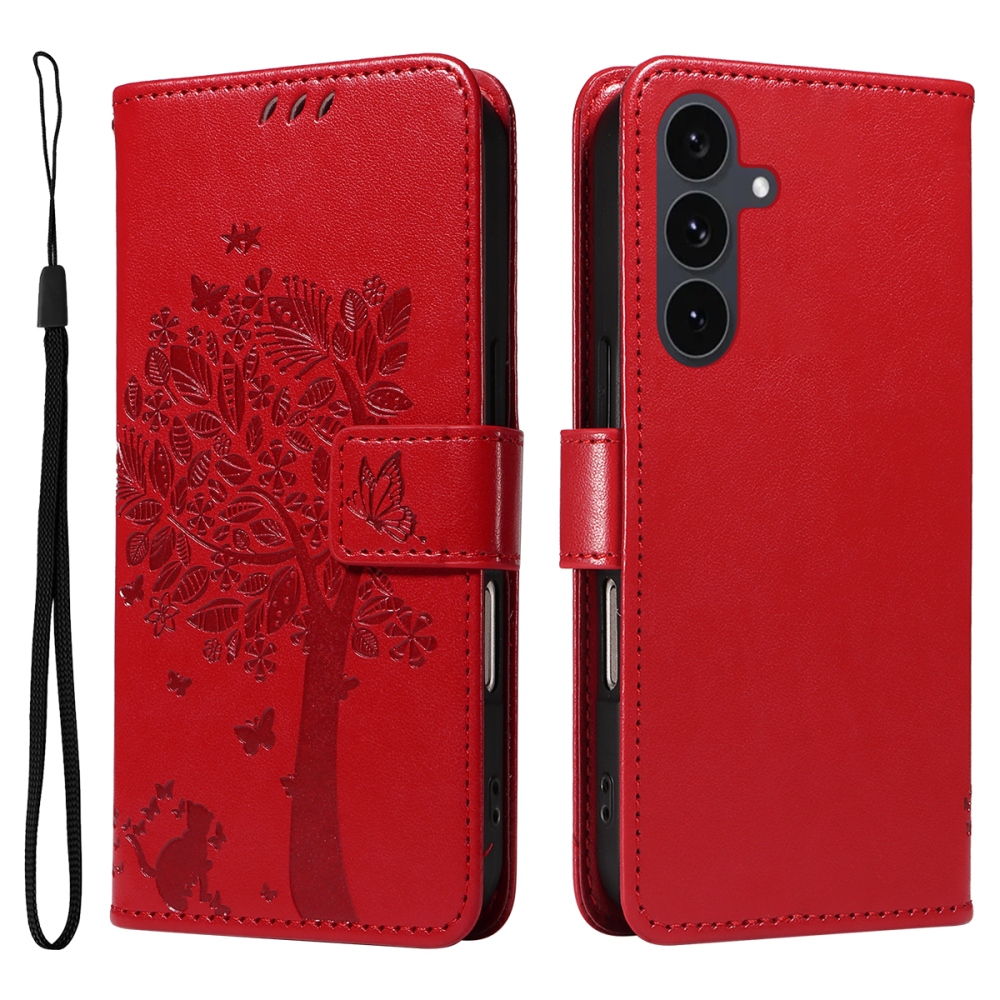 Fák könyve tok Samsung Galaxy S25 FE - piros