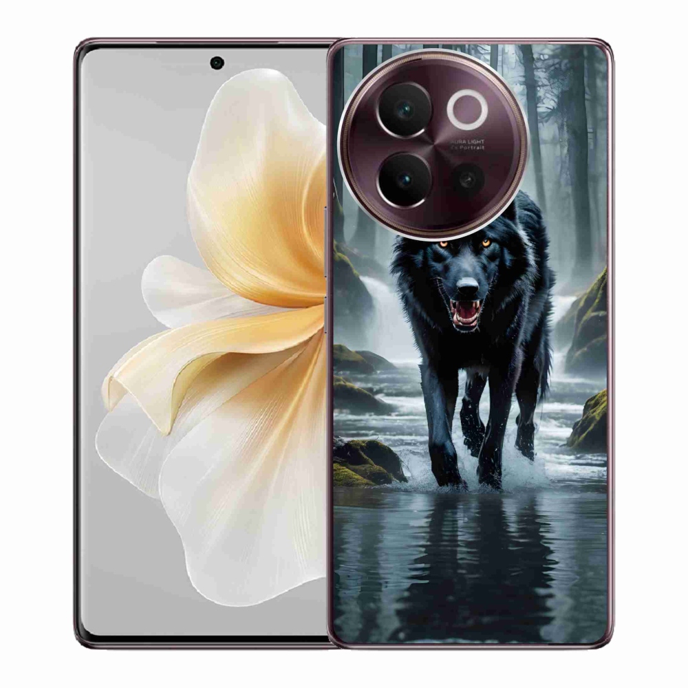 Gél borítás mmCase a Vivo V40 Lite 5G-n - fekete farkas