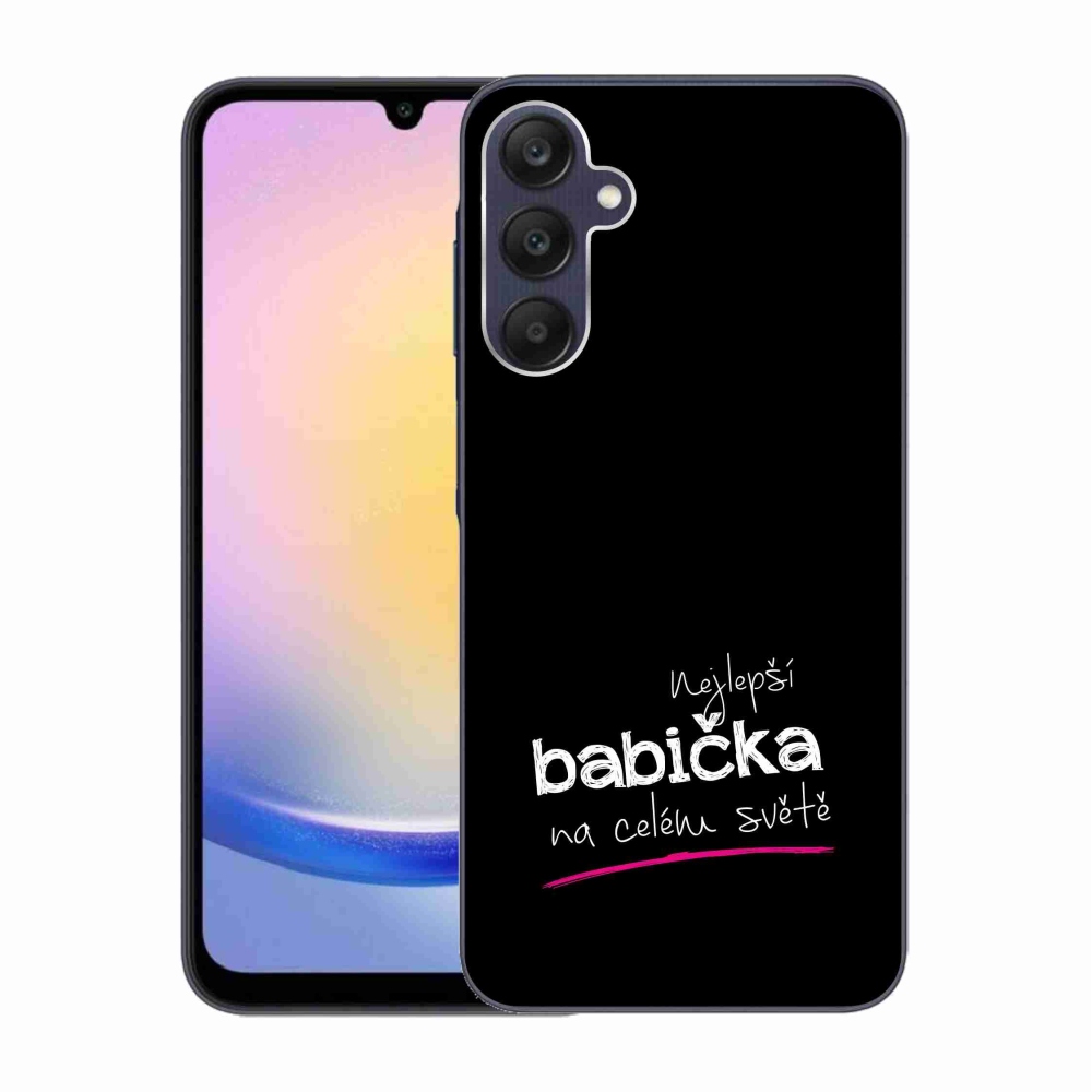 Gél borító mmCase Samsung Galaxy A25 5G - a legjobb nagymama 4 fekete háttérrel