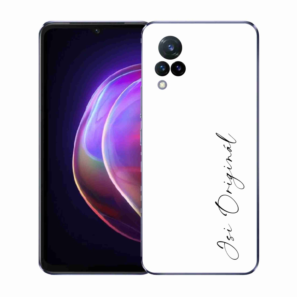 Gél borító mmCase a Vivo V21 4G/5G - te vagy az eredeti fehér háttérrel