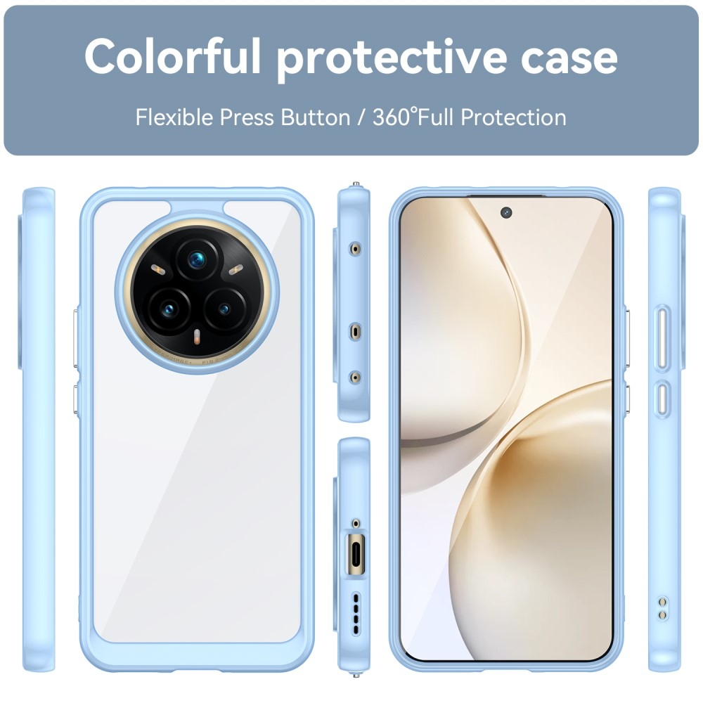 Gél tok fix hátlappal a Realme 14 Pro+ 5G készülékhez - kék