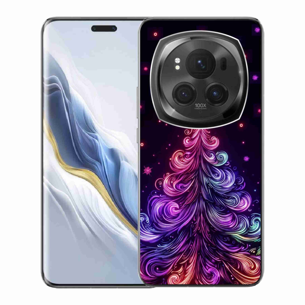 Gél borítás mmCase a Honor Magic 6 Pro 5G készülékhez - neon karácsonyfa 1