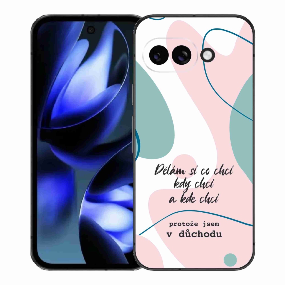 Gél borító mmCase a Google Pixel 9a számára - vicces szöveg 10 fehér háttérrel