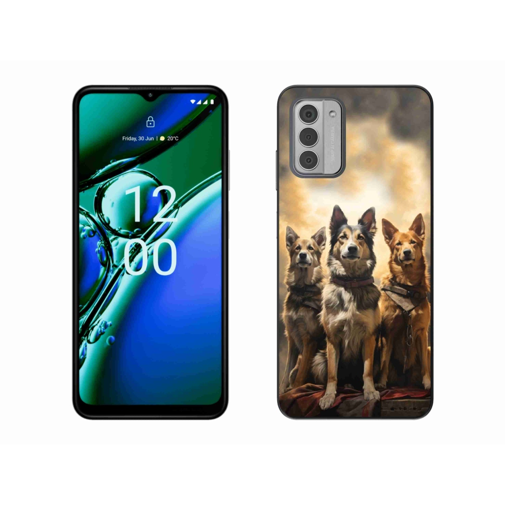 Zselés borítás mmCase a Nokia G42 készülékhez - három kutya