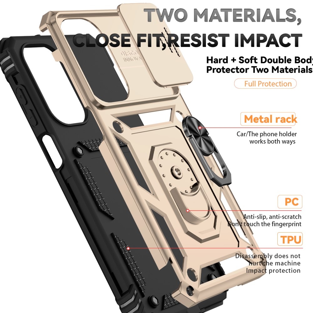 Gyűrűálló borítás Samsung Galaxy A26 5G készülékhez - arany színű