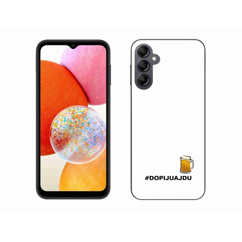 Gél borító mmCase Samsung Galaxy A14 4G/5G - sör motívum 1 fehér háttér