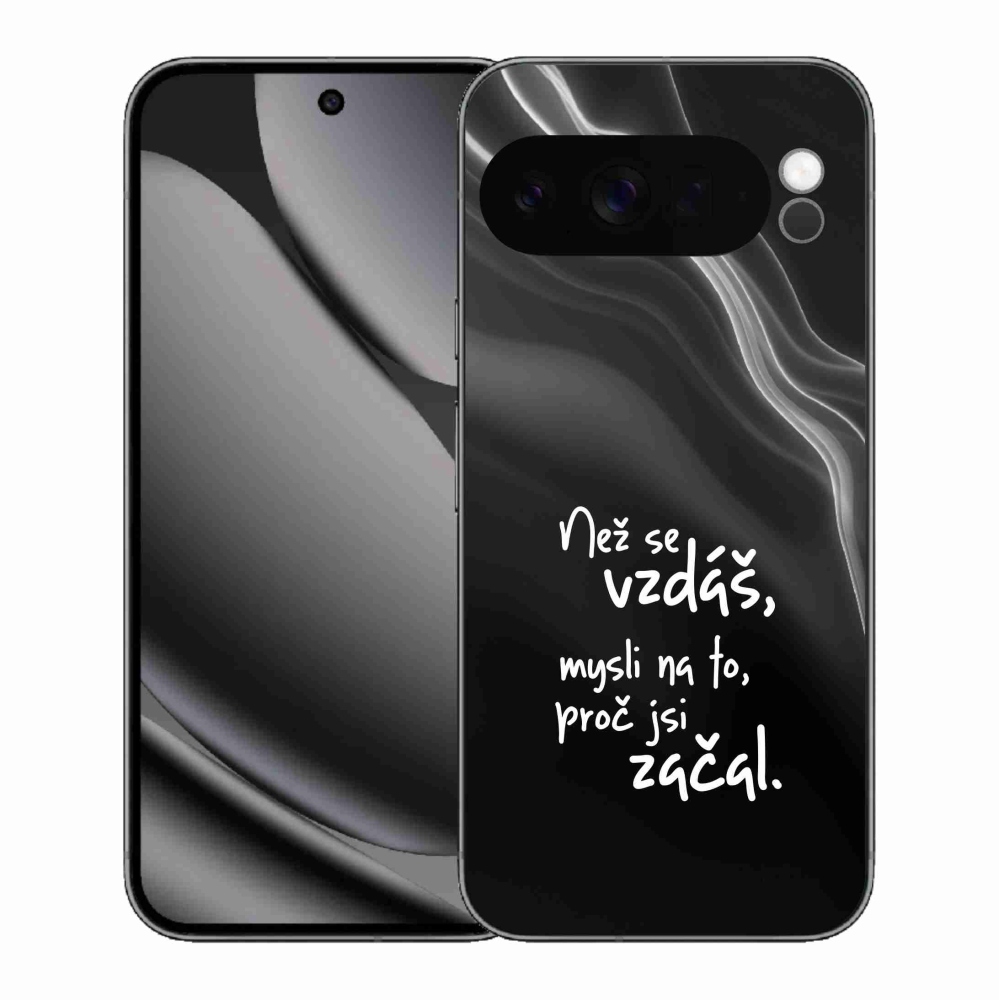 Gél borítás mmCase a Google Pixel 10 Pro XL számára - Idézet 2 fekete háttér