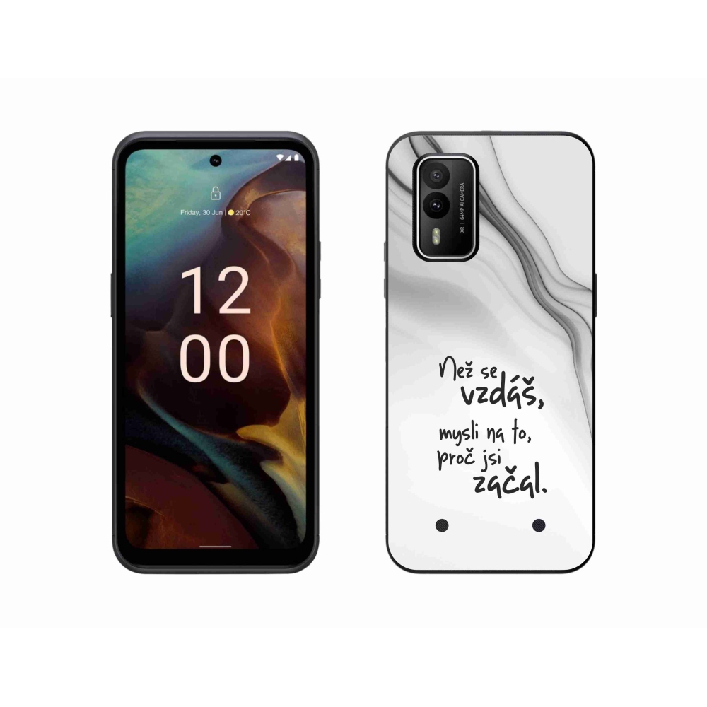 Zselés borítás mmCase a Nokia XR21 készülékhez - idézet 2 fehér háttér