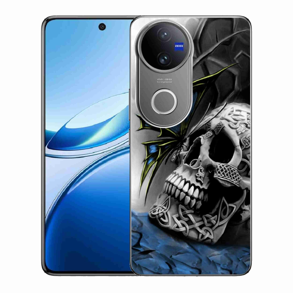 Zselés borítás mmCase a Vivo V50 5G-n - pillangó és koponya