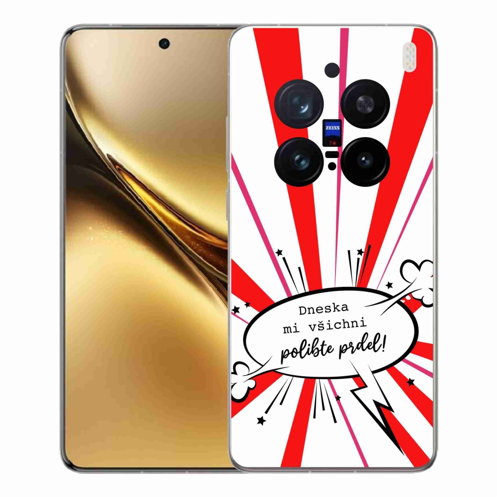 Gél borító mmCase a Vivo X200 Pro 5G készülékhez - vicces szöveg 15 fehér háttérrel