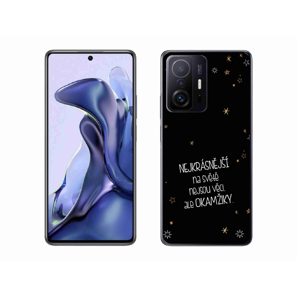 Gél borítás mmCase a Xiaomi 11T Pro számára - idézem 4 fekete háttér