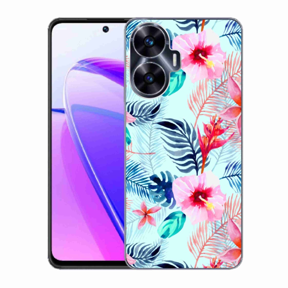 Gél borító mmCase a Realme C55 készülékhez - virágok