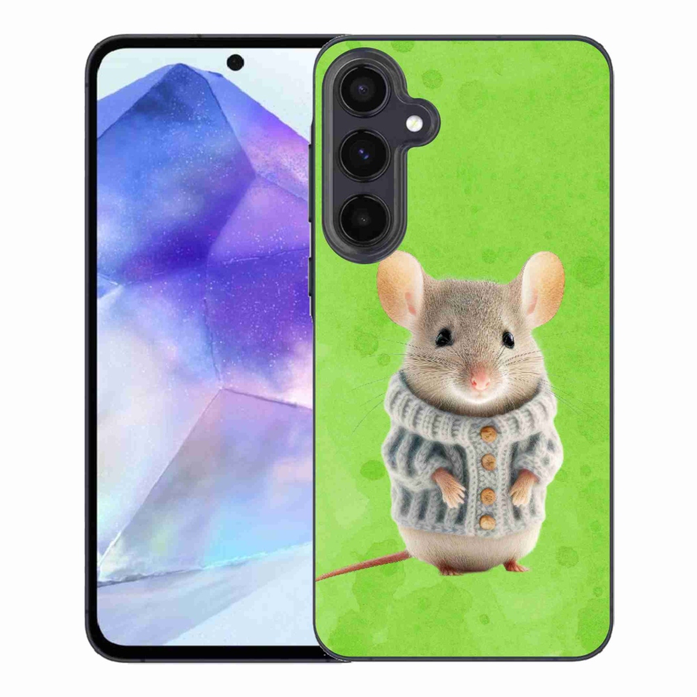Zselés borítás mmCase Samsung Galaxy A55 5G - egér pulóverben