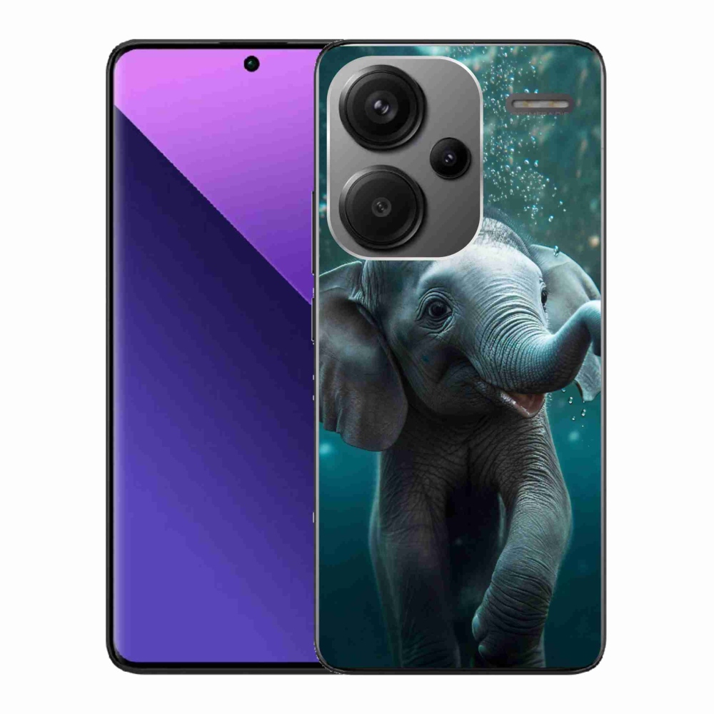 Zselés borítás mmCase a Xiaomi Redmi Note 13 Pro+ 5G - elefánt a víz alatt