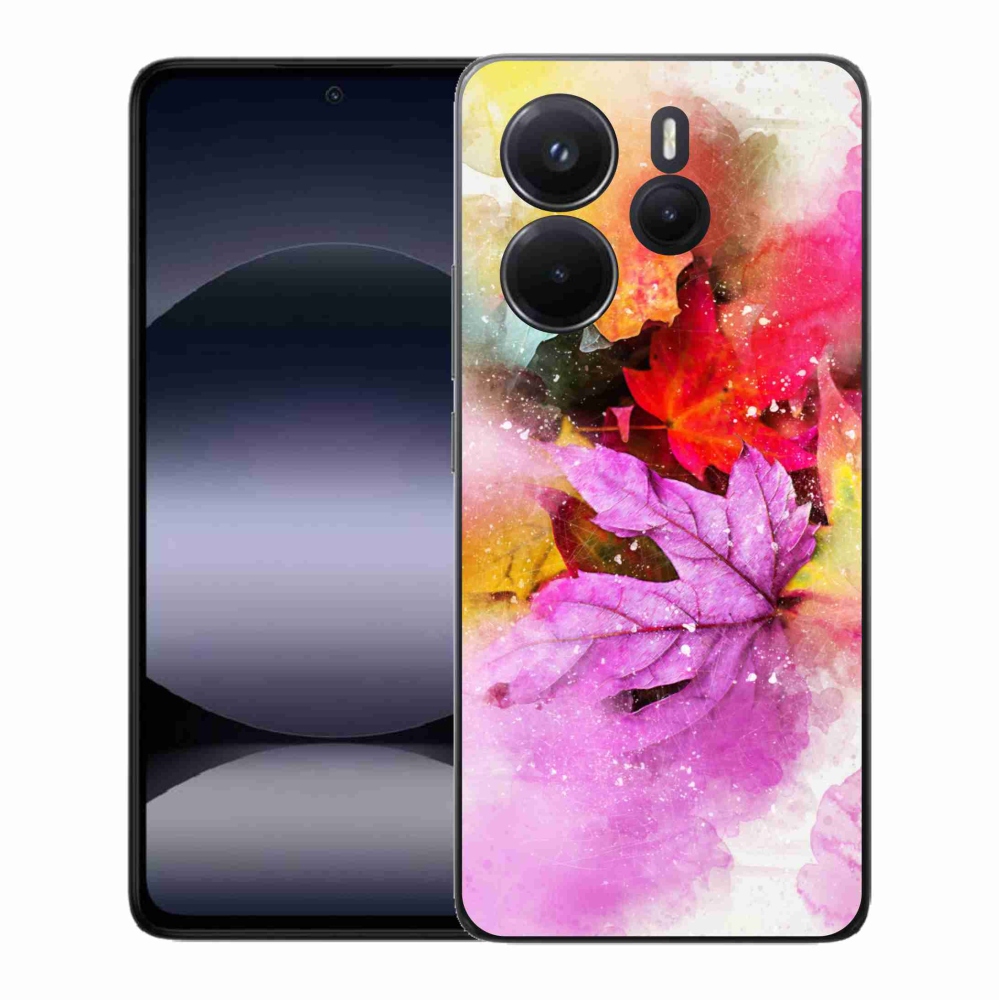 Gél borító mmCase a Xiaomi Redmi Note 14-hez - színes levelek