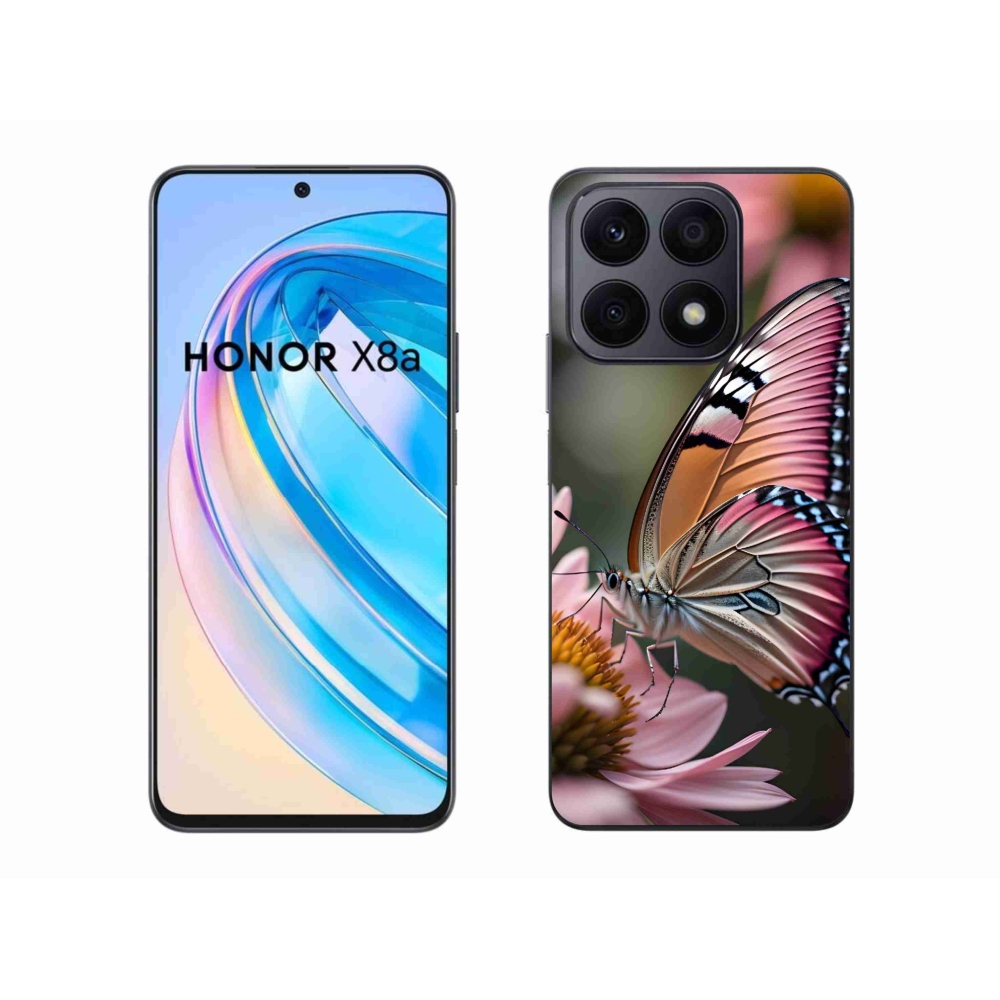 Zselés borítás mmCase a Honor X8a készülékhez - színes pillangó