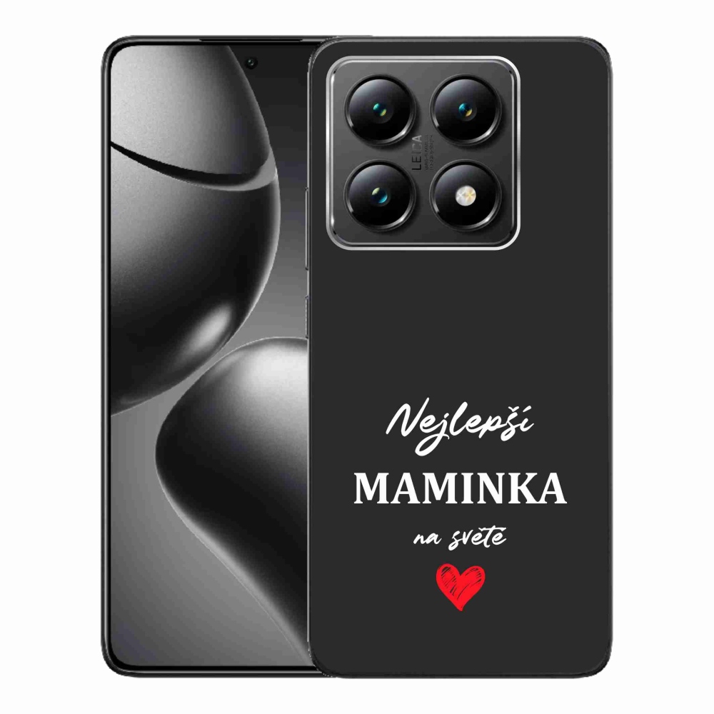 Gél borító mmCase a Xiaomi 14T-hez - legjobb anya 1 fekete háttérrel