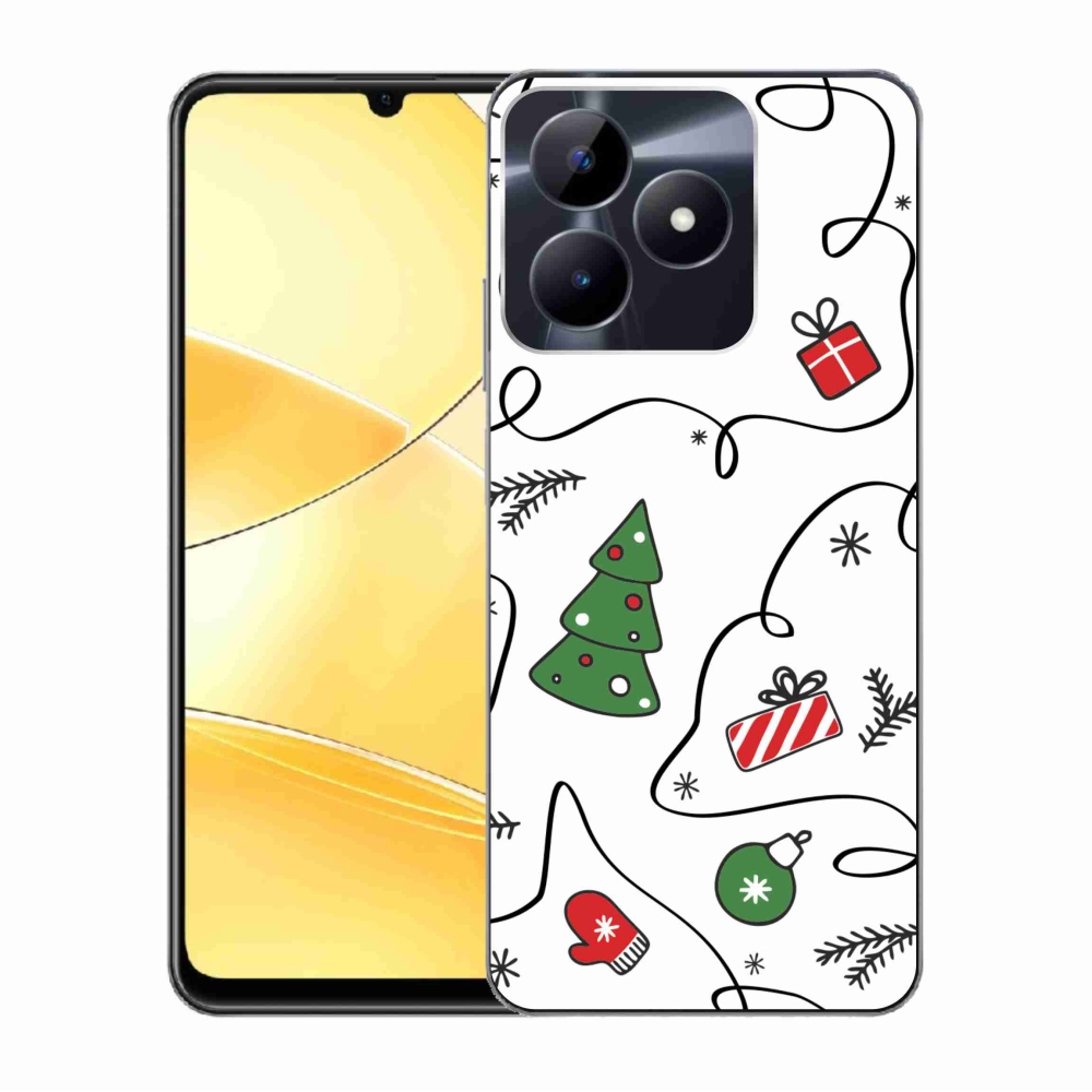 Zselés borító mmCase a Realme C51/C53 készülékhez - karácsonyi motívumok