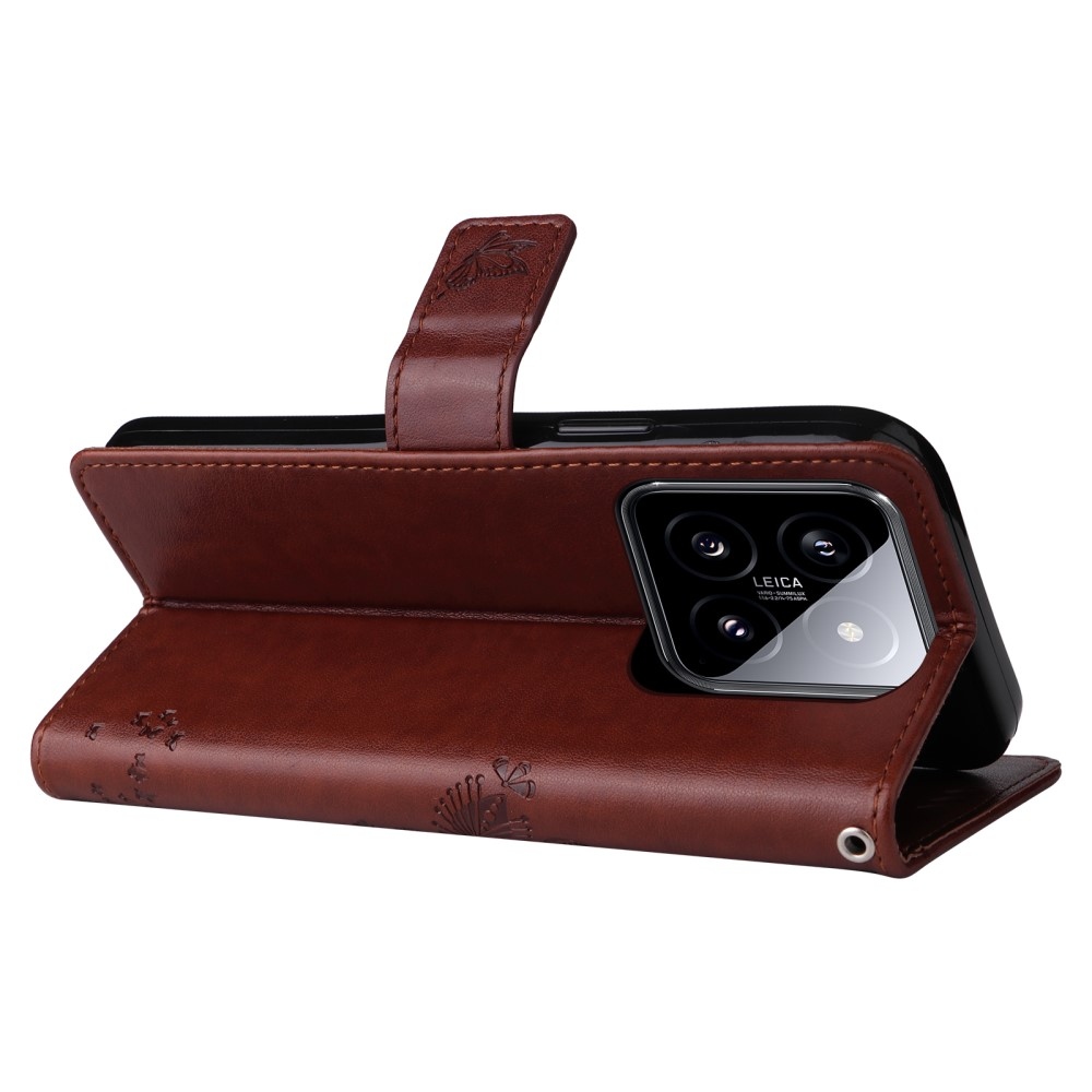 Fák könyve tok Xiaomi 14 - barna