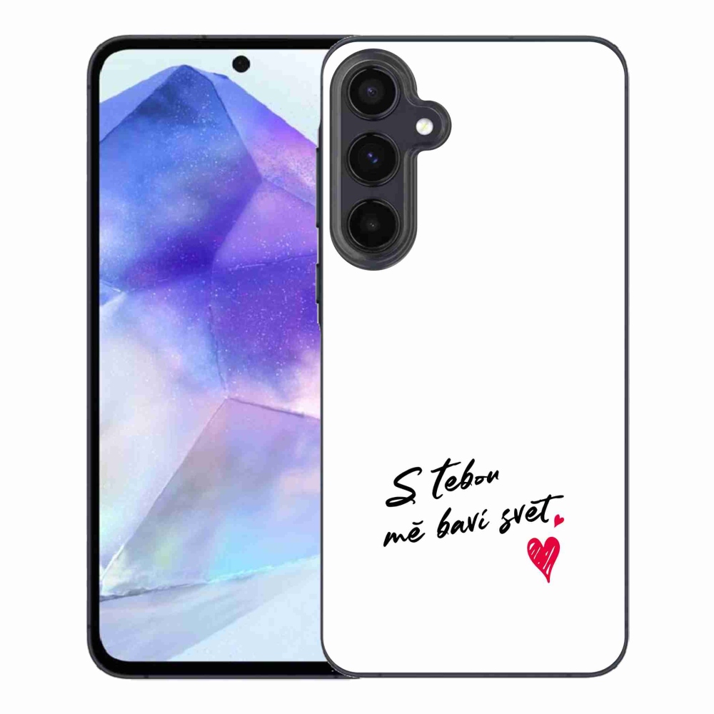 Gél borító mmCase Samsung Galaxy A55 5G - szerelmes szöveg 1 fehér háttér