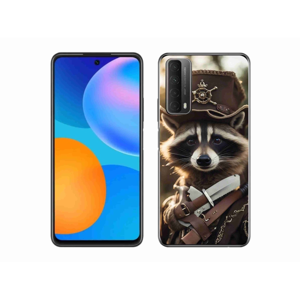 Zselés borítás mmCase a Huawei P Smart (2021) - mosómedve egyenruhában