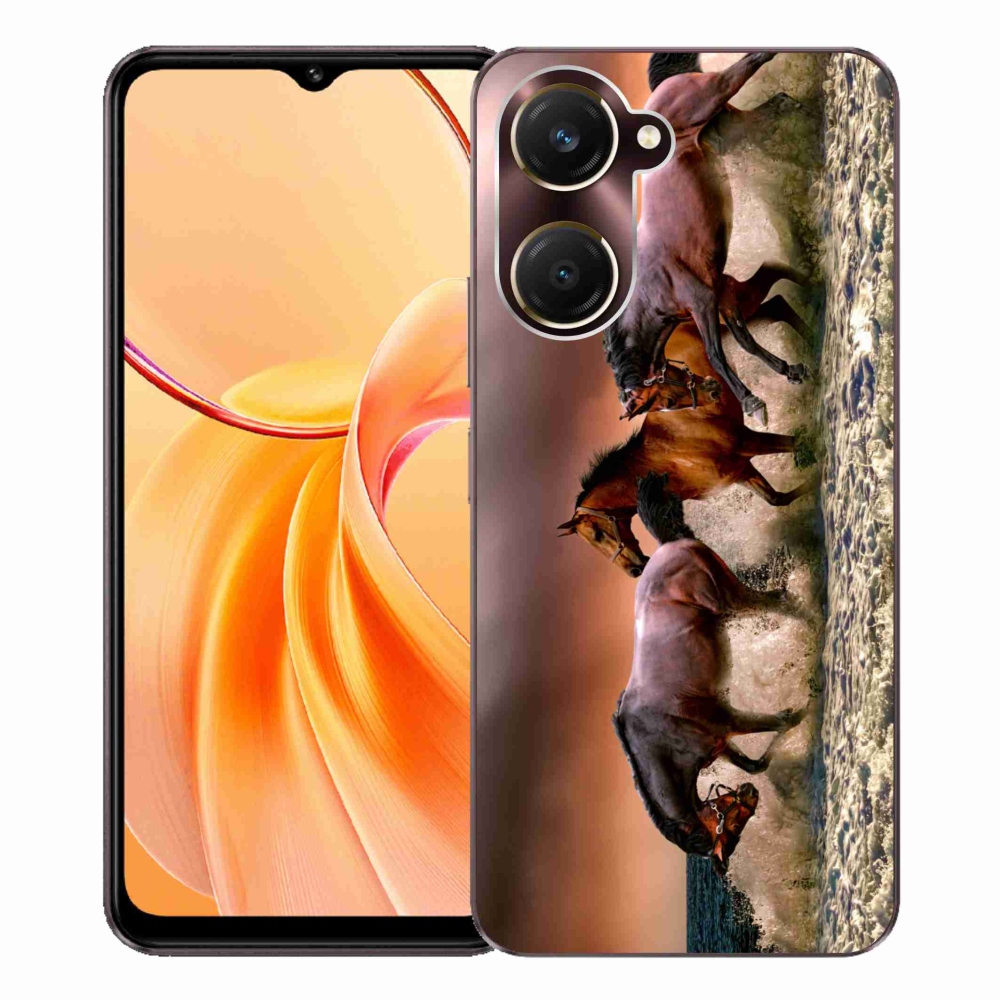 Zselés borítás mmCase a Vivo Y28s 5G készülékhez - lovak 1